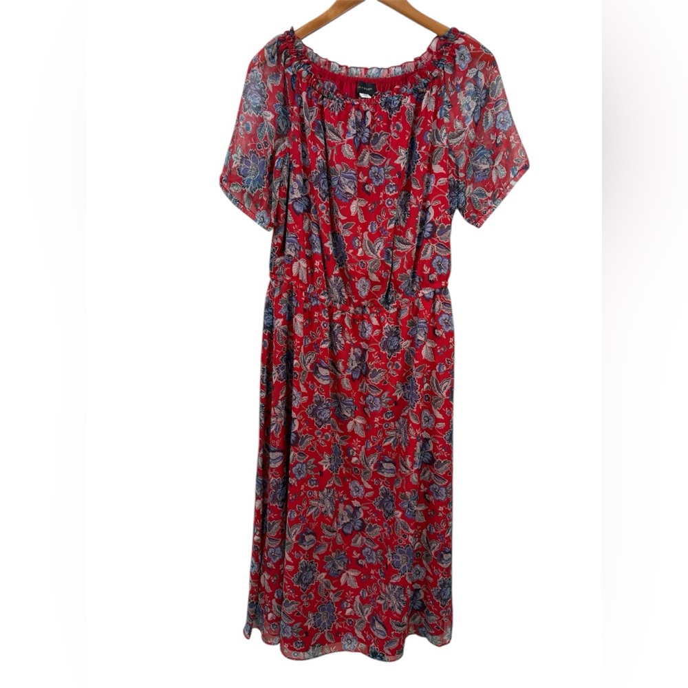 NEW ! AVA & AIDEN Floral Off-Shoulder Summer Beach Dress size L - Picture 12 of 12